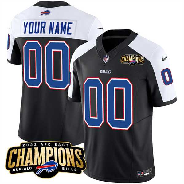 Men & Women & Youth Buffalo Bills Active Player Custom Black White 2023 F.U.S.E. AFC East Champions Ptach Football Stitched Jersey->customized ncaa jersey->Custom Jersey